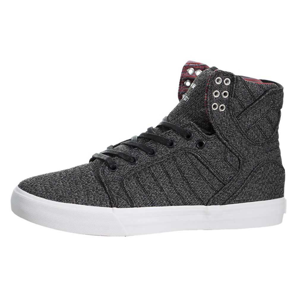 Baskets Montantes Supra SkyTop Grise Microchip Heather/White Homme | MMX-50233510